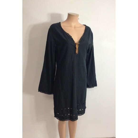 Bag Lady Mudpie Dress Tunic Crochet Trim Womens Large - Picture 1 of 9